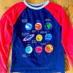 Long sleeve space shirt for the space loving kid in your life!